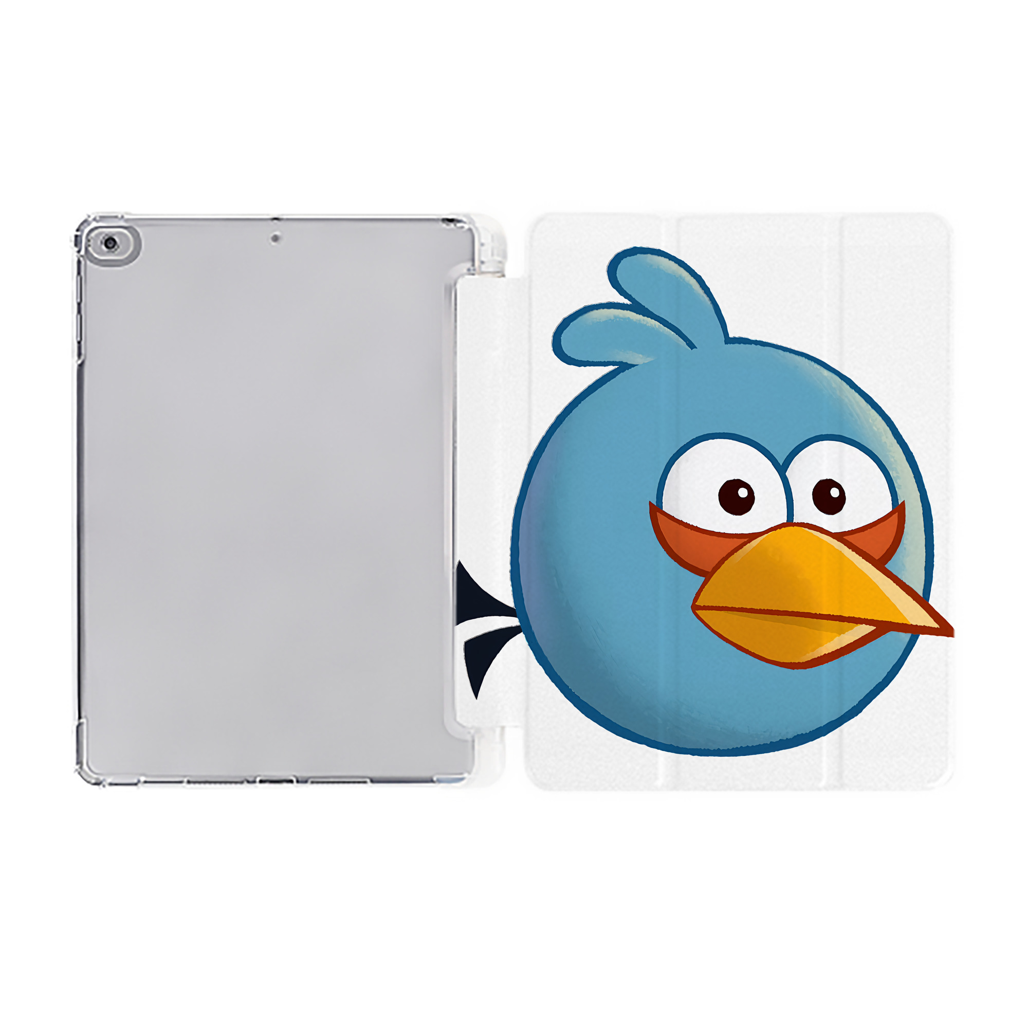 （画像用） Angry Birds アングリーバード IPad ケース ペン収納付き 三つ折りスタンド PUレザー×シリコン 対応機種9.5/10.5/10.9インチ